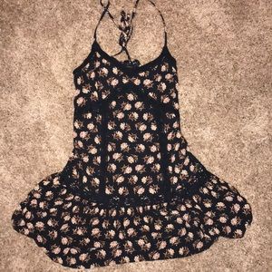 American Eagle Outfitters Black/flower Dress
